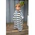 Детско пончо за къпане Lassig LSF Beach Poncho Block Stripes milky/blue 