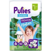 Бебешки пелени Pufies Fashion & Nature 6, 42 броя