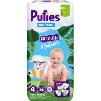 Бебешки пелени Pufies Fashion & Nature 4, 54 броя
