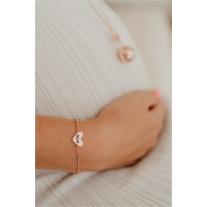 Комплект Медальон за бременни Bola и гривна - Rose Gold Love