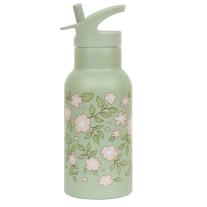 Бутилка от неръждаема стомана със сламка A little lovely company Blossoms Sage
