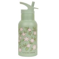 Бутилка от неръждаема стомана със сламка A little lovely company Blossoms Sage