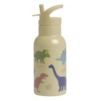 Бутилка от неръждаема стомана със сламка A little lovely company Dinosaurs