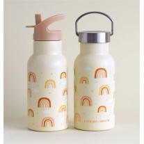 Бутилка от неръждаема стомана със сламка A little lovely company Rainbows
