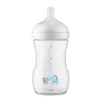 Шише Natural Response 3.0 с клапа AirFree Philips AVENT с картинка слон, 260 мл с биберон 1м+, flow 3