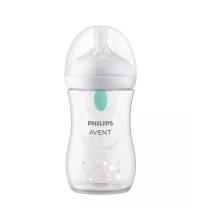 Шише Natural Response 3.0 с клапа AirFree Philips AVENT с картинка слон, 260 мл с биберон 1м+, flow 3