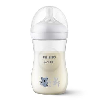 Шише Natural Response 3.0 Philips AVENT с картинка коала, 260 мл с биберон 1м+, flow 3