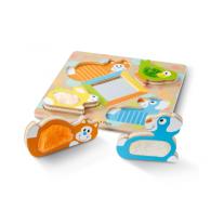 Дървен пъзел за осезание с животни - Докосни и отгатни Melissa & Doug 