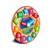 Дървен часовник сортер - Цветове и форми Melissa & Doug 