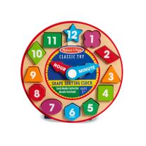 Дървен часовник сортер - Цветове и форми Melissa & Doug 
