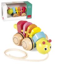 Дървена играчка за дърпане, Гъсеница Goula