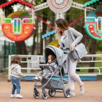 Lorelli Комбинирана количка DAISY SET с летен кош Dark Grey LIGHTHOUSE