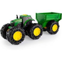 Monster Treads Трактор с Чудовищни гуми с Ремарке JOHN DEERE 