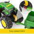 Monster Treads Трактор с Чудовищни гуми с Ремарке JOHN DEERE 