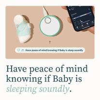 Умен чорап Owlet Dream Sock 0-18 месеца цвят Dusty Rose