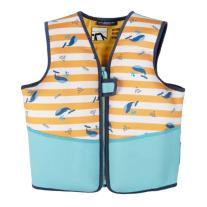 Спасителна жилетка за деца с тегло 18-30 кг Swim Essentials "Yellow-White Whale"