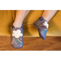 Бебешки кожени пантофки BaoBaby Rainbow