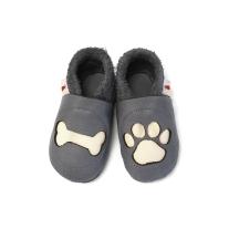 Бебешки кожени пантофки BaoBaby Paw grey