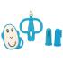 Комплект силиконови чесалки с антимикробна технология Matchstick Monkey Teething Starter Set - Blue