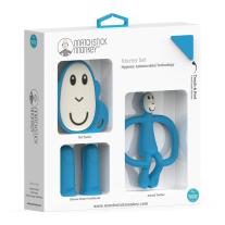 Комплект силиконови чесалки с антимикробна технология Matchstick Monkey Teething Starter Set - Blue