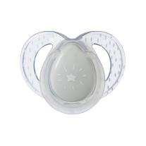 Ортодонтични залъгалки Tommee Tippee NIGHT TIME със светеща в тъмното дръжка 6-18м Rозова и сива с декор звезда