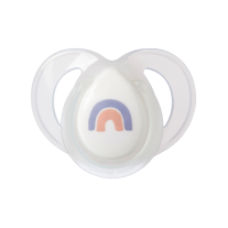 Ортодонтични залъгалки Tommee Tippee NIGHT TIME със светеща в тъмното дръжка 6-18м Бяла и синя с декор дъга