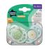 Ортодонтични залъгалки Tommee Tippee NIGHT TIME със светеща в тъмното дръжка 18-36м Синя и зелена с декор звезда