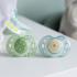 Ортодонтични залъгалки Tommee Tippee NIGHT TIME със светеща в тъмното дръжка 18-36м Синя и зелена с декор звезда
