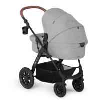 Бебешка количка KinderKraft Xmoov 2023, 3в1, Светло сива