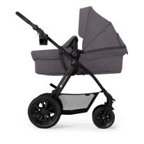 Бебешка количка KinderKraft Xmoov 2023, 3в1, Тъмно сива