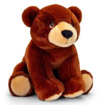 Екологична играчка, Keeleco, Кафява мечка, 18 см, Keel Toys