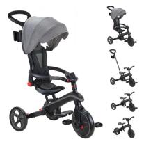 Детска сгъваема триколка 4 в 1 GLOBBER EXPLORER TRIKE FOLDABLE Сиво черна