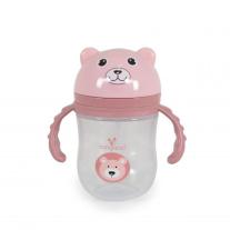 Чаша със сламка Cangaroo - Berry, 240 ml, розова