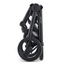 Модулна количка 2 в 1 Mutsy EVO Pebble Grey, пакет от черно шаси със седалка + кош за новородено Изложена