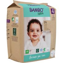 Еко пелени за еднократна употреба Bambo Nature, размер 4, L, 7-14кг., 24 броя, хартиена опаковка