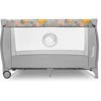 Сгъваема кошара на две нива Lionelo Stefi Plus Pink Yellow