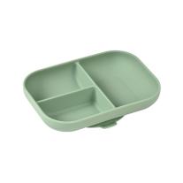 Силиконова Чиния С Вакуум И Отделения -BEABA Sage Green