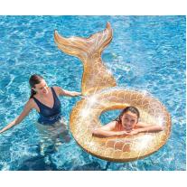 Детски надуваем пояс опашка на русалка с брокат INTEX