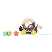 Играчка за дърпане Moulin Roty тукан с кубчета 