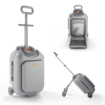 Куфар със седалка KinderKraft CABBY GREY
