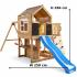 Голяма Детска Дървена Къщичка GINGER HOME за Двор, 250×150×267 см