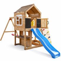 Голяма Детска Дървена Къщичка GINGER HOME за Двор, 250×150×267 см