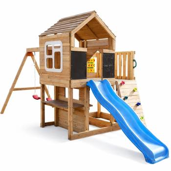 Голяма Детска Дървена Къщичка GINGER HOME за Двор, 250×150×267 см