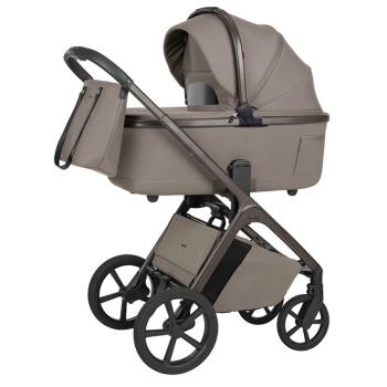 Бебешка количка 2в1 CARRELLO Vector със сгъваем кош за новородено Фланел Беж