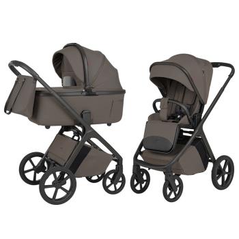 Бебешка количка 2в1 CARRELLO Vector със сгъваем кош за новородено Koa Brown