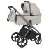 Бебешка количка 2в1 CARRELLO Vector със сгъваем кош за новородено Zephyr Beige