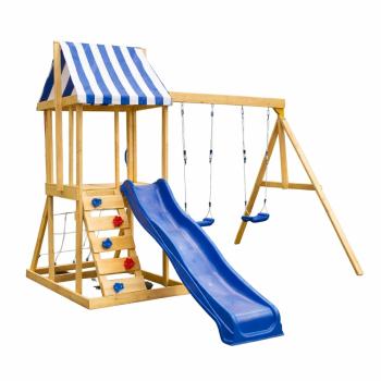 Детски Дървен Комплект за Игра на Открито GINGER HOME 4 в 1, 308×318×244 см