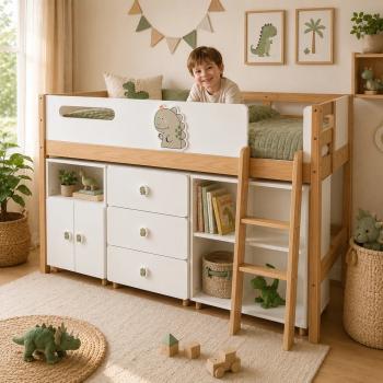 Детско Комбинирано Легло GINGER HOME DINO, 90x200 см