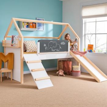 Детско Легло Къщичка GINGER HOME, Монтесори, Подматрачна Рамка 90х200 см