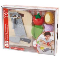 Дървен готварски комплект, Hape, Зеленчуци, 10 части